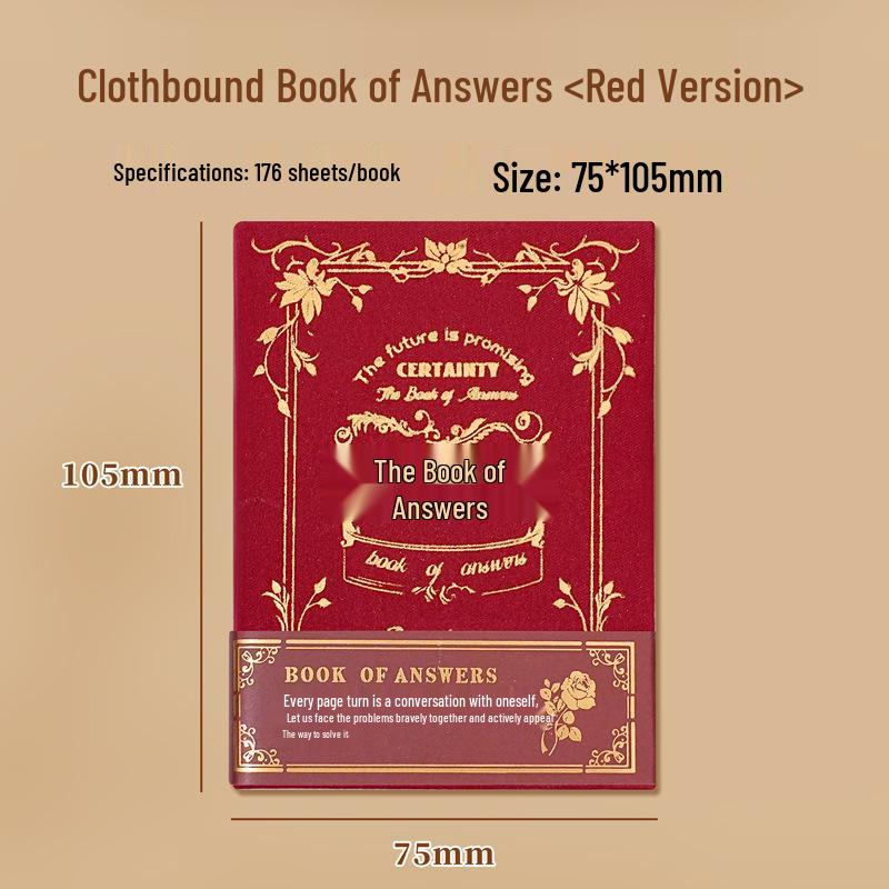 Magisches Antwortbuch: A7 Stoffeinband, Zweisprachig, Prophezeiungs- & Kulturelles Kreativ-Notizbuch inspiriert von Douyin