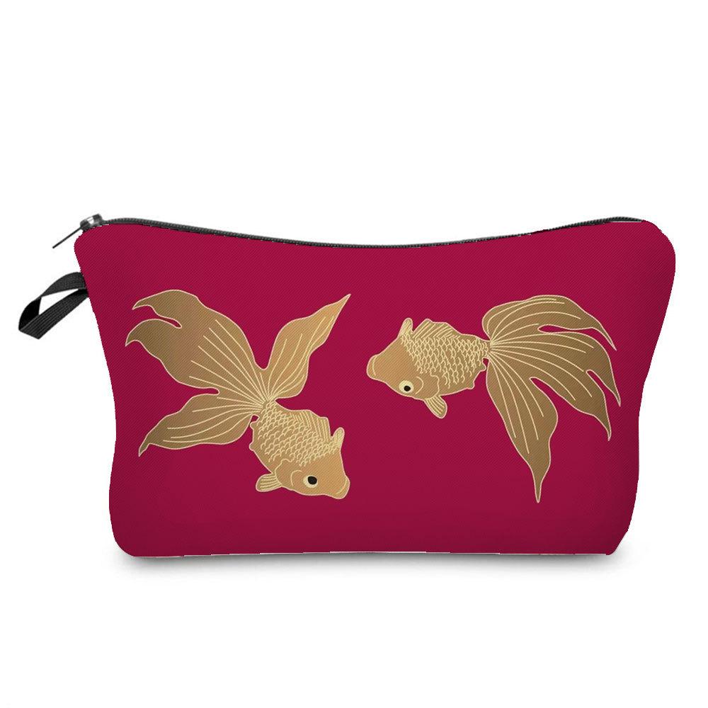 Women Flower Print Cosmetic Bag Toiletries Organize Travel Storage Case 6764