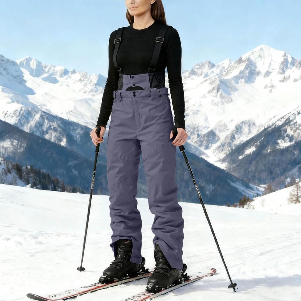 Ski Pants Women Insulated Ski Bib Overalls Snowboarding Pants Adjustable Shoulder Strap Snowsuit
