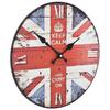VidaXL Vintage Wall Clock United Kingdom Quartz Living Room Watch Wall Pendulum 30 Cm MDF Multicolor 50627