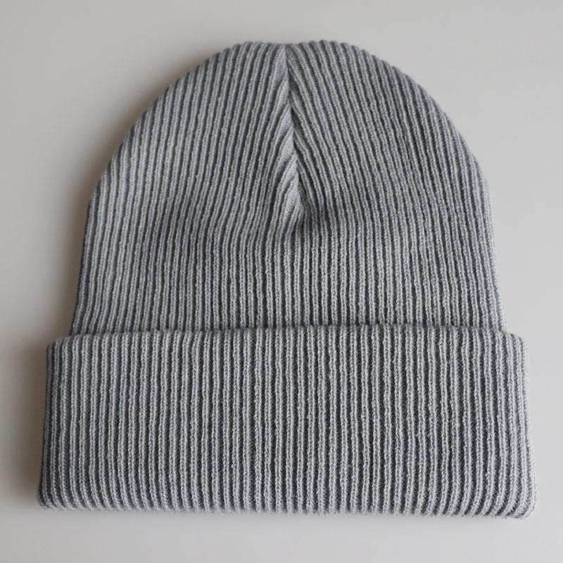 Unisex Solid Color Plain Adult Knit Hat, Warm Pullover Hip-Hop Hat, Ski Hat, Wool Hat