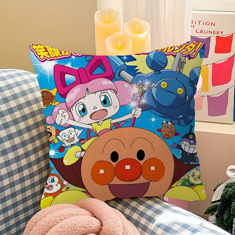Children Anime Anpanman Personalized Picture Text Home Decorative Pillows Household Gifts 45X45Cm