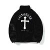 Amerikanischer Stil Neue Hip-Hop Bestickte Jacke Herren Imitat Kaninchenfell Stehkragen Unisex Locker Baumwolljacke