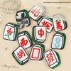 Mahjong Embroidery Self-Adhesive Clothing Patches: Computer-Embroidered Badge Accessories