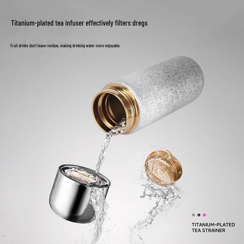 QUANGE Titanium Vacuum Insulated Tea Mug