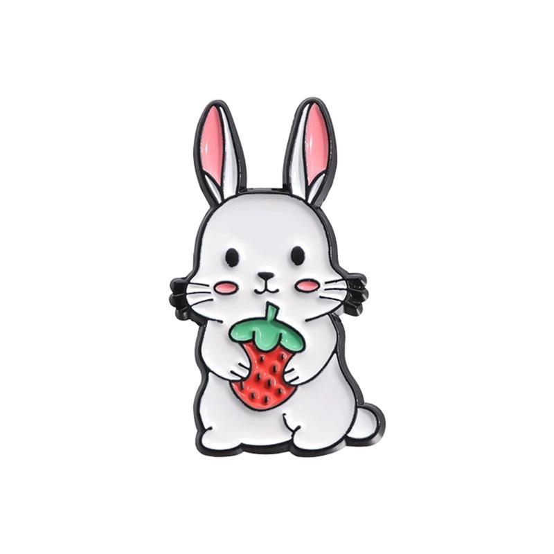 Cartoon Animal Collection Enamel Pins Comedy Animation Characters Penguin Frog Rabbit Cat Metal Brooch Lapel Badge Jewelry Gifts