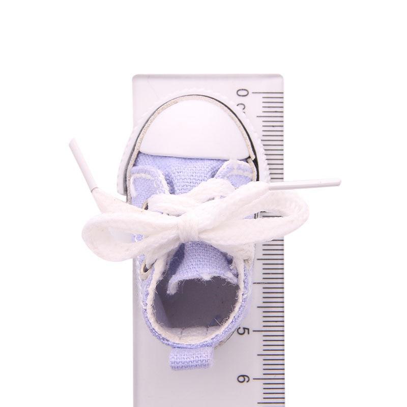 1 Pair 5cm 1/6 Handmade Denim Canvas Cloth Doll Shoes 18 Inch Lovely Mini Doll Toy Accessories Multicolor