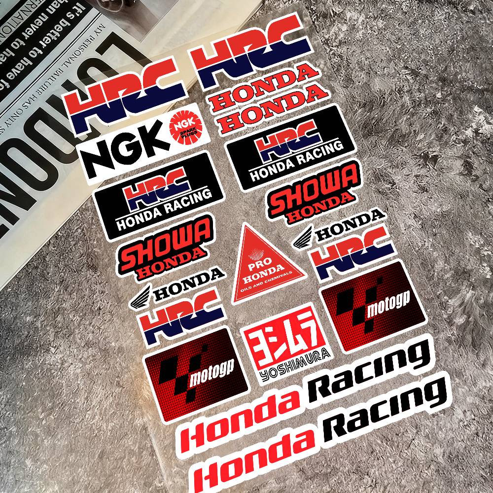 AAAKC1 Stickers Moto Sticker Auto Body Bumper Windows for Honda Motorcycle Laptop Walls Vinyl Decal Car Tuning Accessories 20x30cm