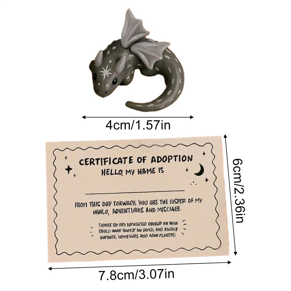 EmotionalSupport Dragon Pocket Animal Dragon Shape Mini Calming Statue Cute Calming Anxiety Relief Figurine Toy Healing Gift