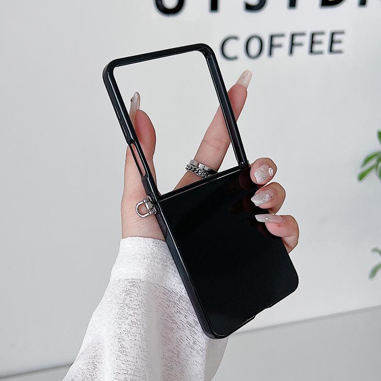 Candy Solid Color Glossy Case for Samsung Galaxy Z Flip 7 6  4 3 Zflip Flip7 Ultra Slim Soft TPU Shockproof Back Cover