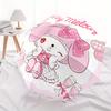 My Melody,Sanrio Automatic Folding Umbrella Simple 8 Rib Design, Bright Cartoon Pattern, Durable Iron Frame, Suitable For Travel, Outdoor, B