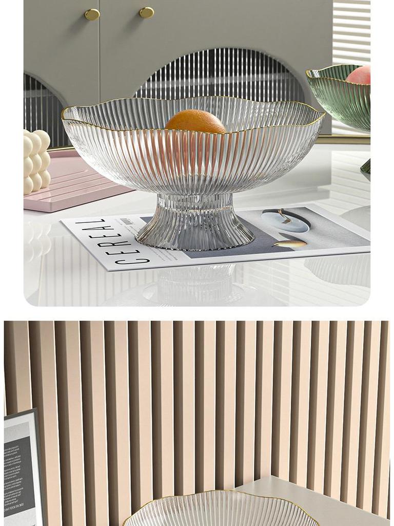 Elegant Ins-Style Fruit Bowl with Drainer - High-Footed Plate for Living Room Snacks and Fruits