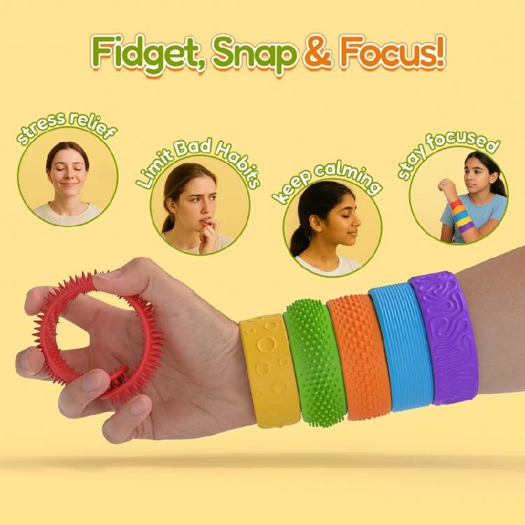 Decompressing Sensory Toy Wristband Stress Toy for Kids Hand Toy Adults Relax Novelty Gag Toy for Toddlers