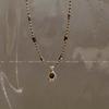 Tiger-eye Stone Pendant Necklace for Women - Vintage Collar Chain with High-end Sweater Chain