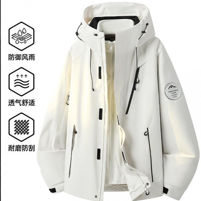 3-in-1 Detachable Waterproof Windproof Hiking Jacket With 90% Down Insulated Liner Men Women Outdoor Trekking Camping