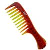 Scarlet Line Professional Plastic Wide Tooth Shower Hair Comb Detangling Handle Shampoo Comb Hairdressing for Wet N Dry Hair for Men N Women, Brown