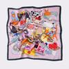 Spring/Summer Luxury Soft Satin Neckerchief 70*70cm Cute Cat Print Square Scarf Women’s Breathable Imitation Silk Bandannas