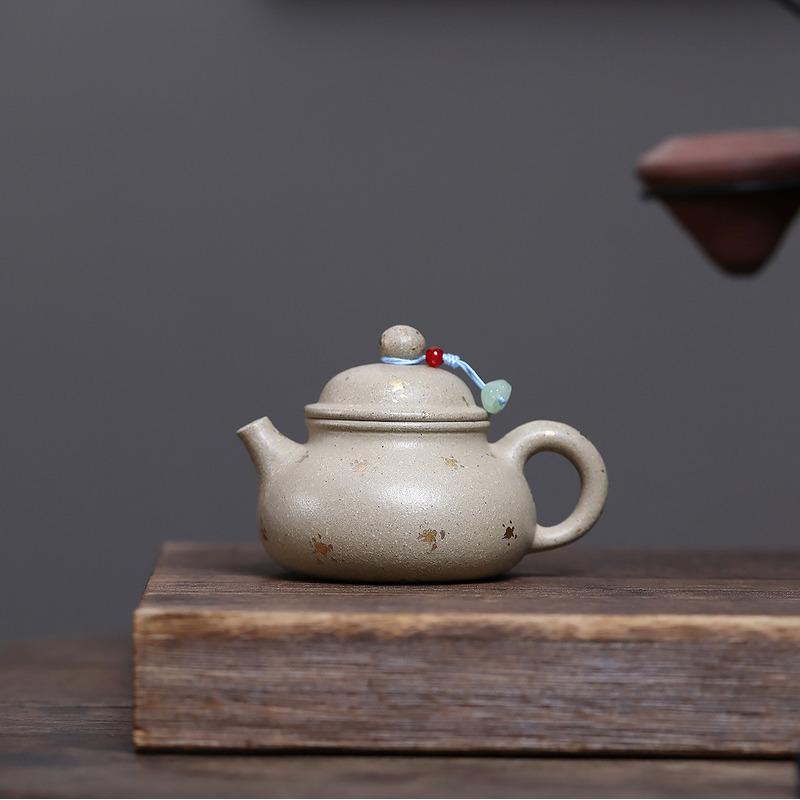

170ml Yixing Purple Clay Teapots Handmade Rong Tian Pot Raw Ore White Segment Mud Tea Making Kettle With Filter Zisha Tea Set
