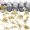 12Pcs Pre Filled Easter Eggs Toys, Dinosaur Skeleton Building Blocks, 12 In 1 Easter Eggs for Kids Easter Egg Hunt