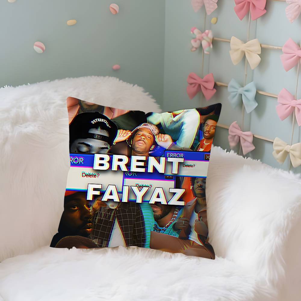 Brent Faiyaz Singer Case Plush Fabric Soft Pillowcase Double Sided Print Cushion Cover Household Gifts