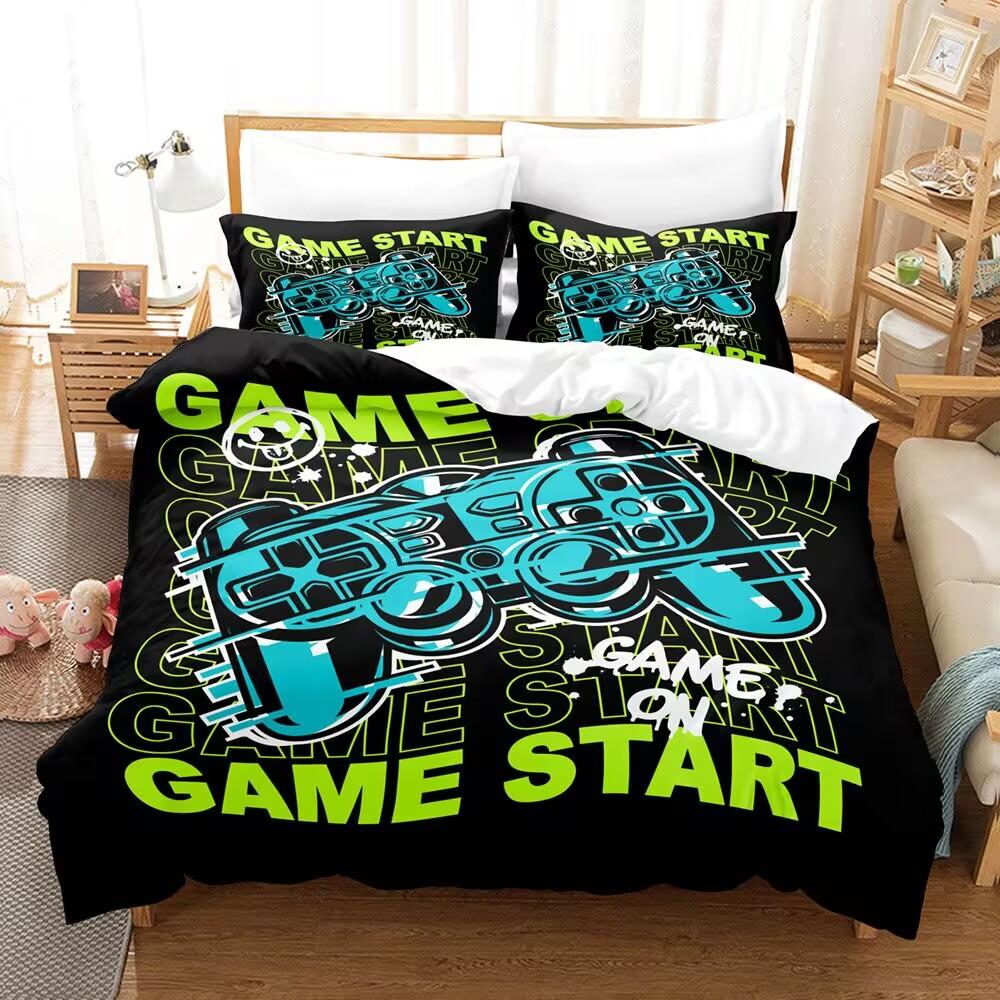 Game Controller Bedding Set 3D Printed Polyester Lightweight yet Warm Queen King Size Duvet Cover Set For Boys' Bedroom Gift