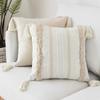 Bedroom Decorative Boho Woven Tufted Tassel Throw Pillow Cushion Cover Pillow Shell Pillowcase