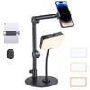 Yoobao Ring Selfie Smartphone Photography Tabletop Adjustable Angle and Detachable 3 Color 10 Dimming Alloy Base for Ideal for YouTube Live TikTok