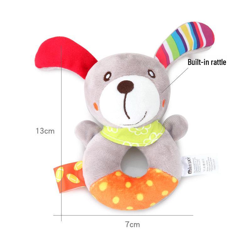 BBSKY Baby Tier Plüsch Rasselstab - Niedliches Welpen- & Eulen-Design