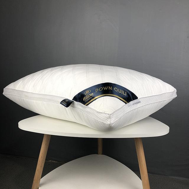 Chinese Natural Cotton Single Pillow 100% Polyester Fiber Orthopedic Neck Pillow Hotel Memory Pillow Healthy Sleep Stand 1PC