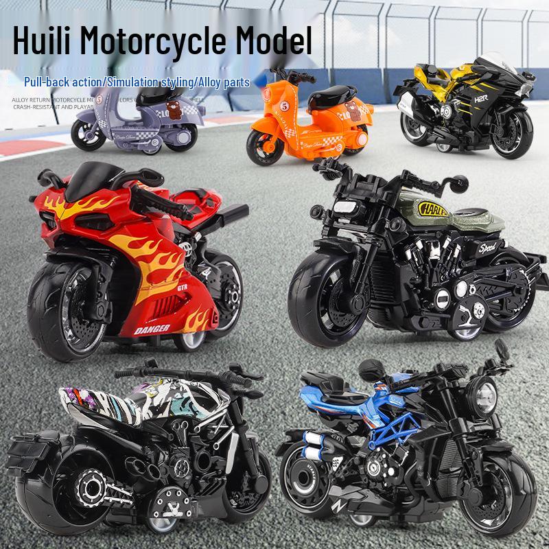 Trendy Mini Motorcycle Keychain Pendant: Cool Model Figurine Car Keyring Toy
