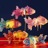 LED Light Goldfish Lantern Lamp Handmade DIY Lantern Materials Koi Carp Lantern  Festival Decor