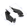 2Pcs Black Motorcycle Modified Wing Rearview Mirror Motorcycle Side Mirror Blade Wind Wing Adjustable Rotating Rearview Mirror