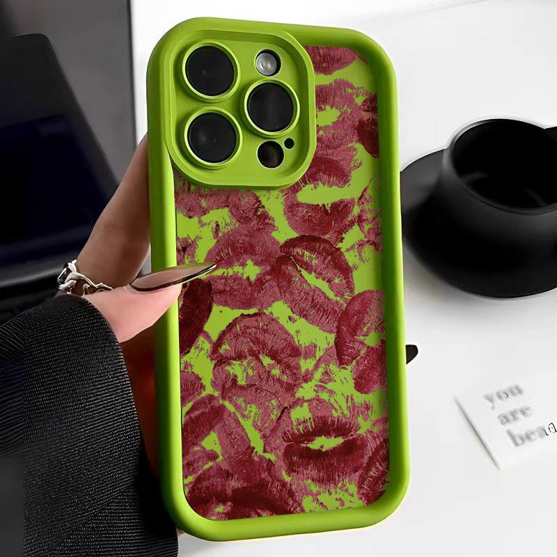 Vollbild-Lippenabdruck Weiche Hülle für iPhone 17 Pro Max, Apple 14, 13, 12, 11 mit Präzisen Aussparungen und Sturzfestem Schutz