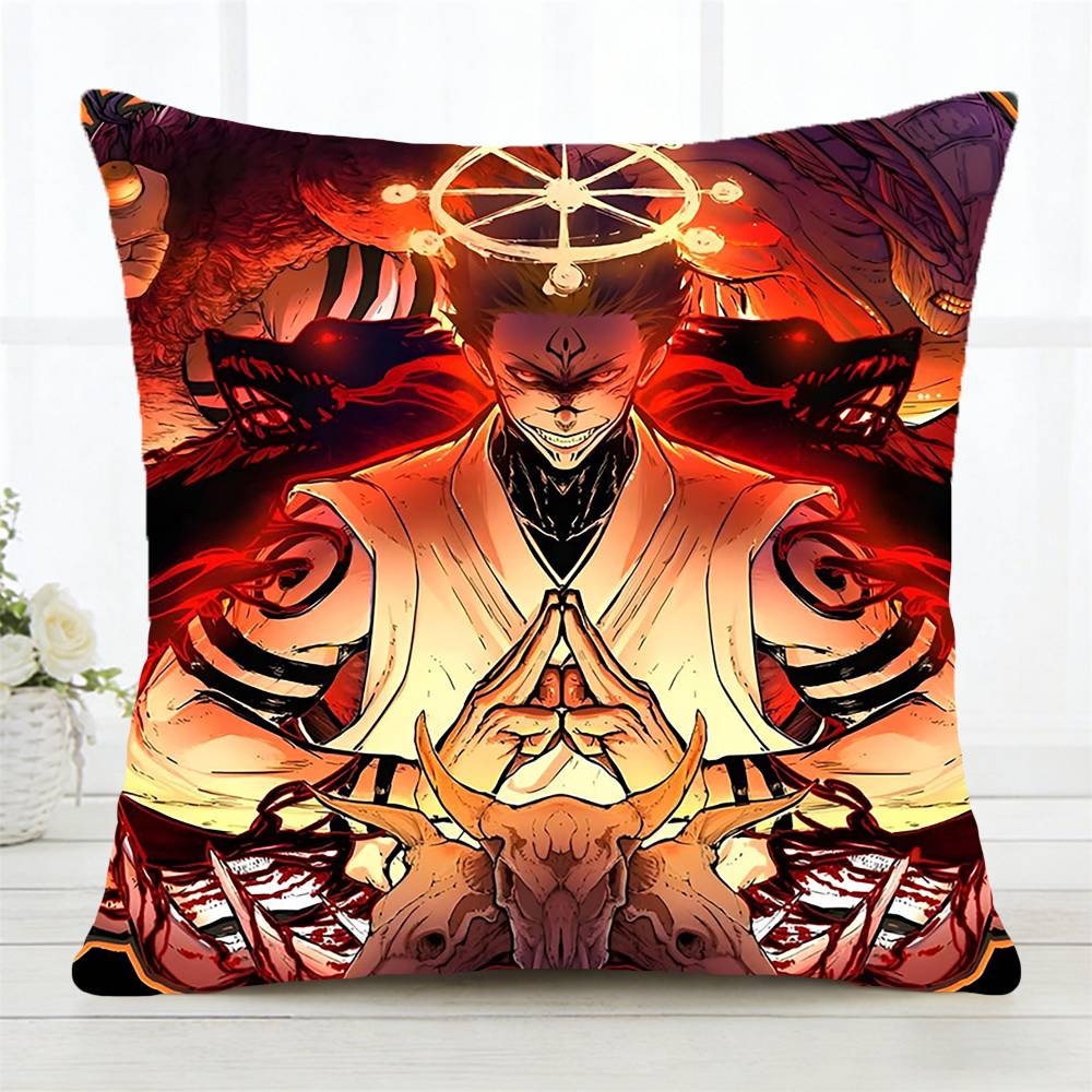 Anime JJujutsu Kaisen Pillow Case Fashion Square Pillowcase Bedroom Sofa Room Ins Decoration Leisure