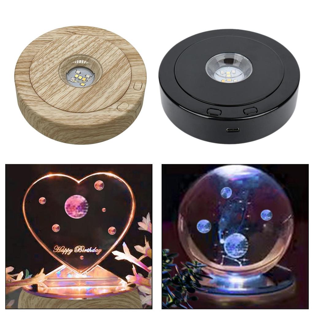 Rotating Display Stand with Colorful LED Lights Exhibitions Photography Products LED Rotating Display Stand Electric Turntable