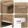 TV Cabinet Set with Doors FLORIN 3 pcs Artisan Oak Wood Based Material