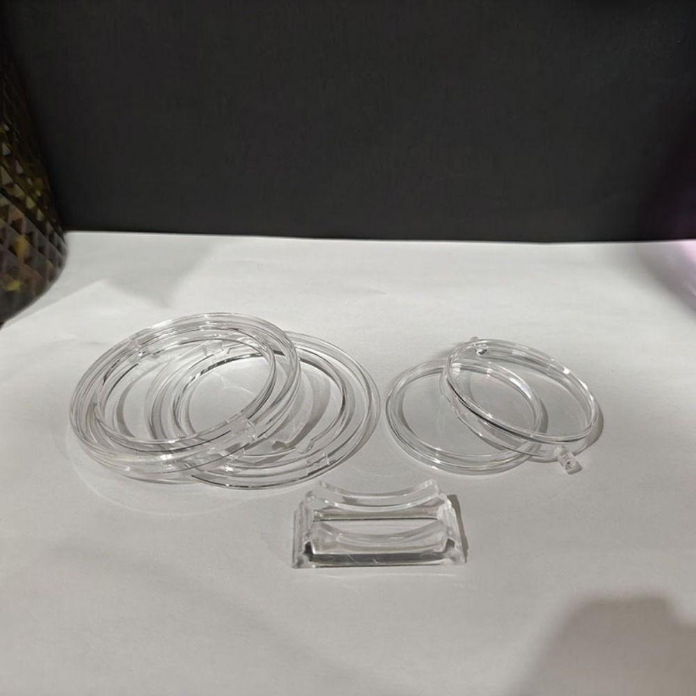 4PCS Decorative Rotatable Coin Storage Box Plastic Medal Storage Box Coin Display Box  Office