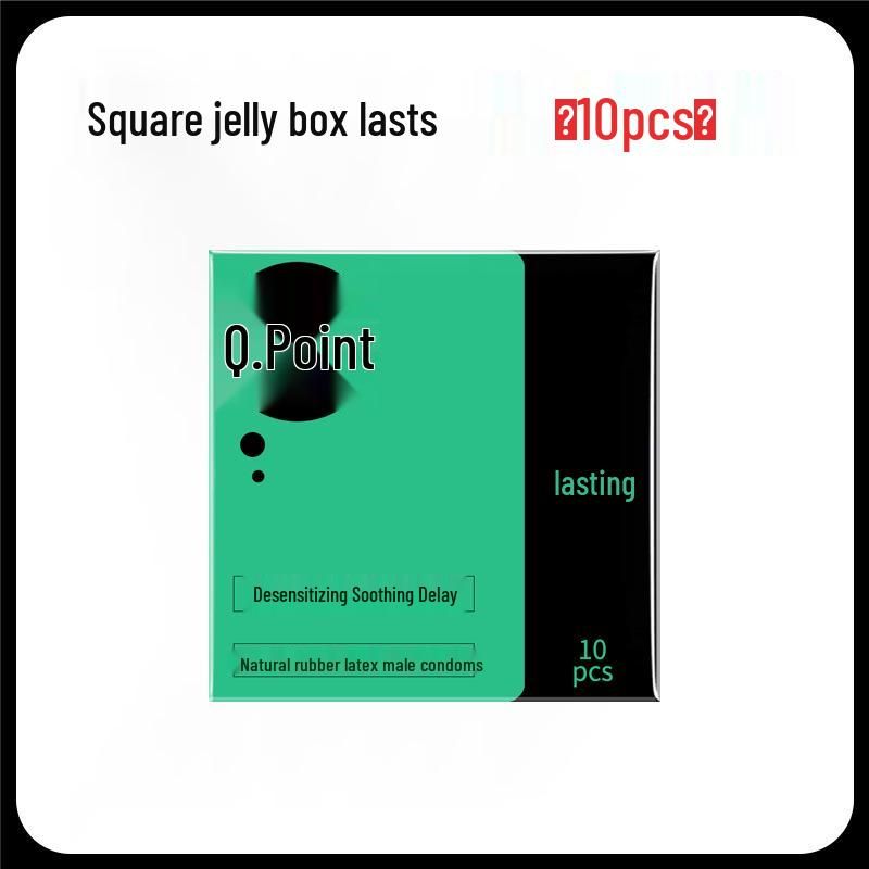 Q Point Ultra-Thin Pink Condoms with 3D Surrounding Particles - Odorless, Super Lubricated, Female Pleasure Enhancing.