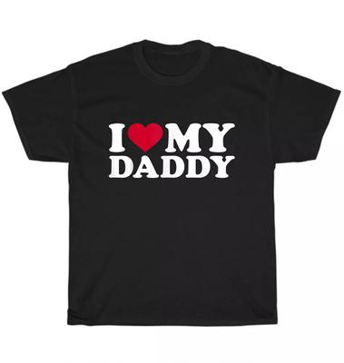 I Love My Daddy Red Heart T-Shirt Dad Father Unisex Funny T-shirt
