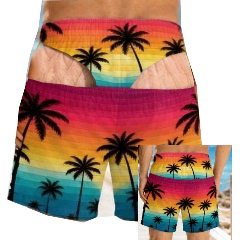 Hot Sale Funny 3D Illusion Men Beach Shorts Prank Fake Butt Print Summer Board Shorts Holiday Party Novelty High Quality