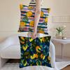 Fruit Print Cushion Cover Anti-dustmite Pillowcase Invisible Zipper Silky Short Plush Sofa Cushion Cover