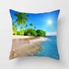 Beach Landscape Natural Scenery Printed Throw Pillow Cover Sofa Decoration Car Office Seat Cushion  Home Decor