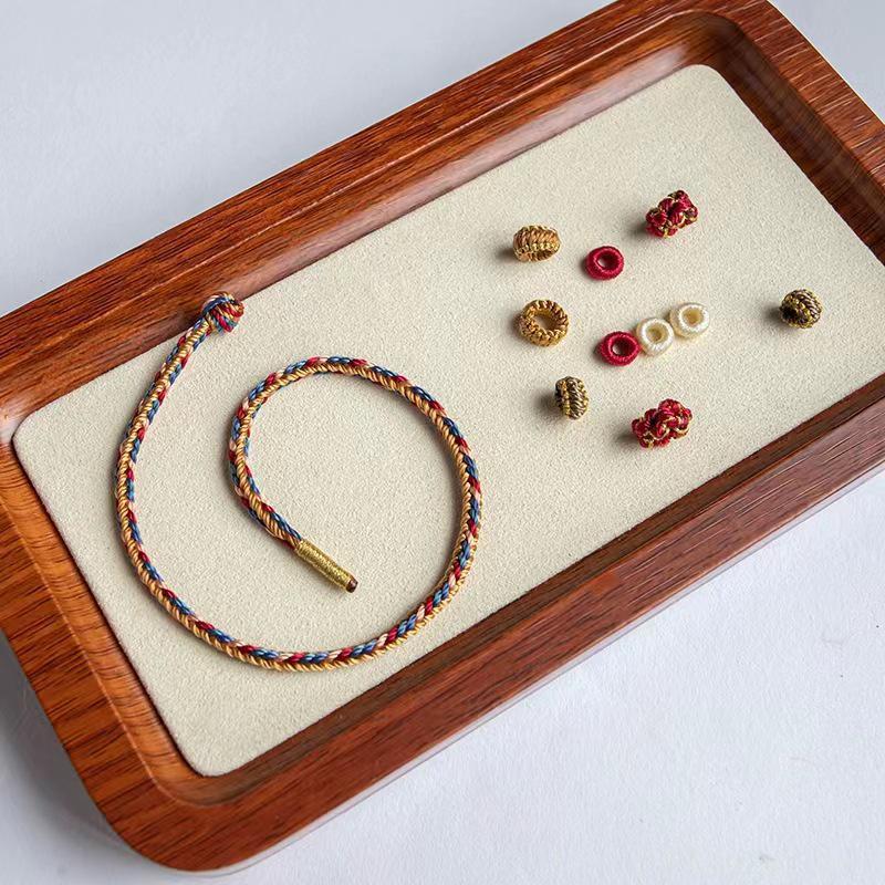 Dunhuang-Inspired Braided Bracelet: Handmade Rope, Ready for Lucky or Zodiac Beads