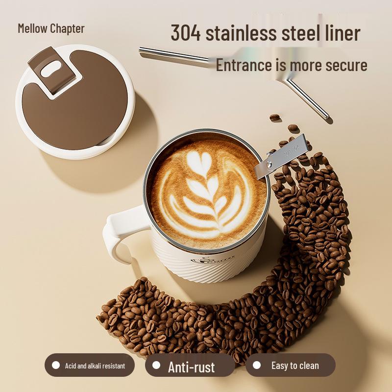 Portable Stainless Steel Mug with Lid, Spoon & Tea Infuser - Multi-Purpose Cup for Tea, Coffee, Milk, or Water.