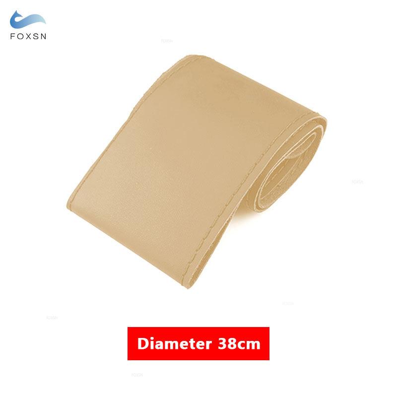 38cm DIY Car Steering Wheel Braid Cover Microfiber Leather Needles And Thread Soft Non-slip Auto Interior Accessories Kits