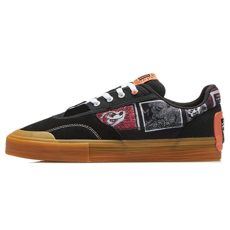 

new Disney x LiNing 50/50 Keith Haring Anti Slip Wear Resistant Low Top Skateboard Shoes Men s Black 41