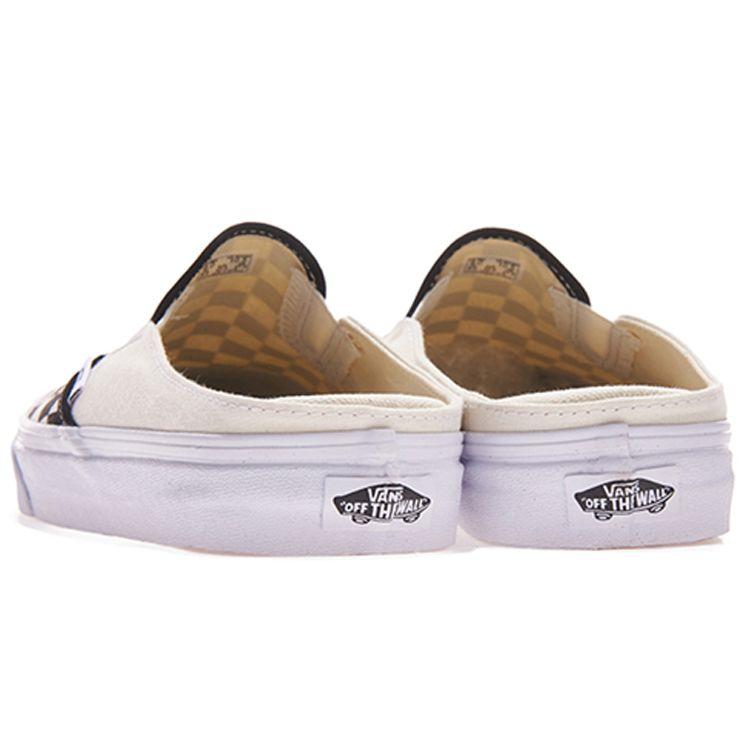 Vans Classic Slip-On Mule Checkerboard - Černé Unisex Tenisky Bílé VN0004KTEO1