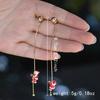 Asymmetric Long Tassel Earrings for Women Trendy Climbing Santa Claus Snowflake Pendant Earrings Christmas New Year Jewelry Gift