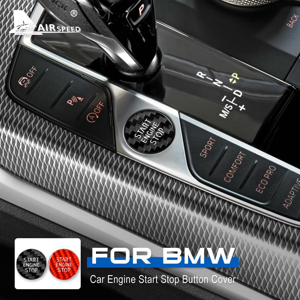 Carbon Fiber Engine Start Button Sticker for BMW X5 Z4 3 Series G20 G05 G07 G14 G15 G29