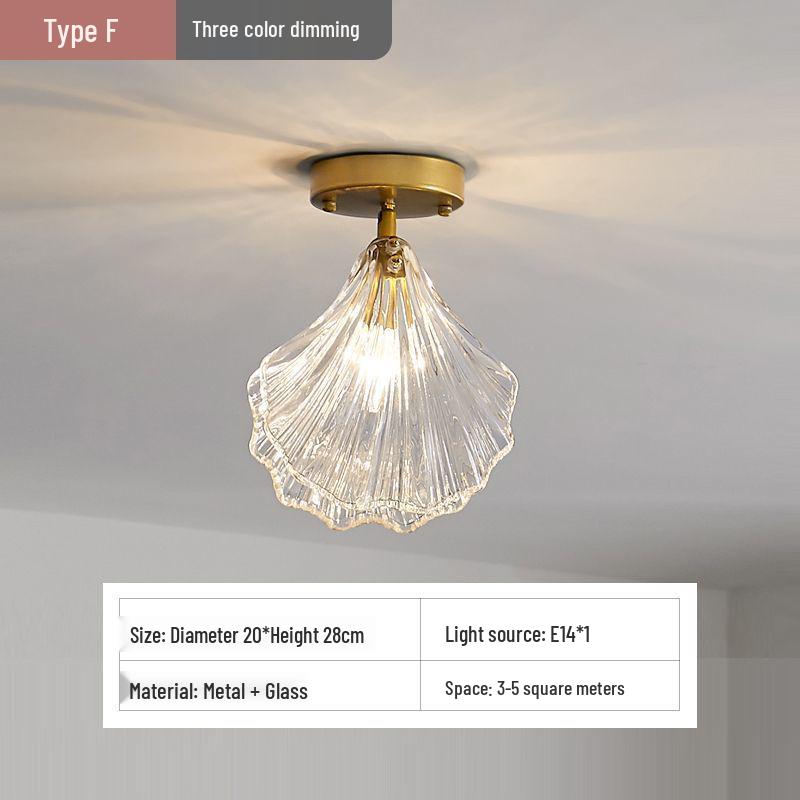 Nordic Luxury Shell Corridor Light: Creative, Modern Balcony & Entrance Lighting